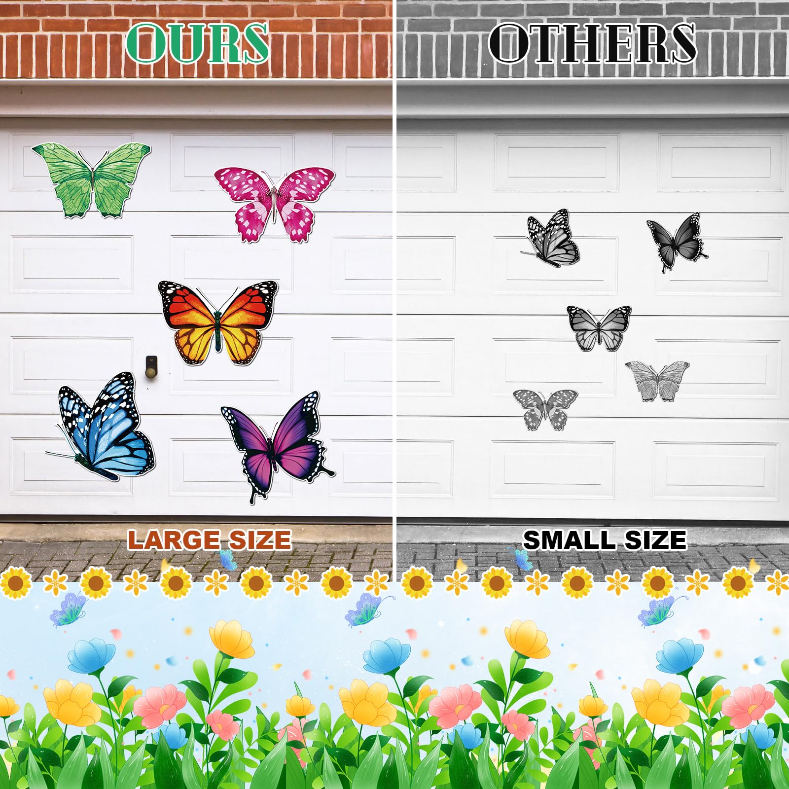 Crtiin butterfly magnets on window decor add a cheerful touch to light spaces.