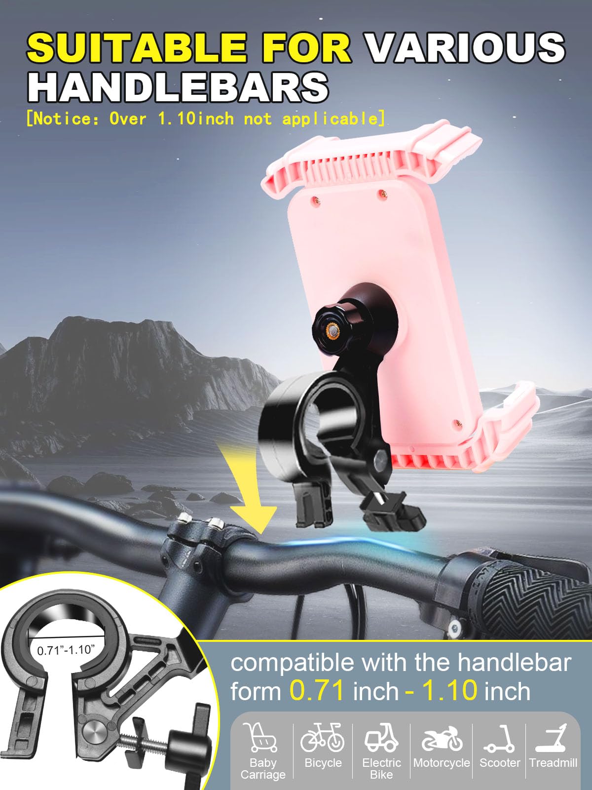 CRUIHOG compatible with bicycles, motorcycles, strollers, and more.