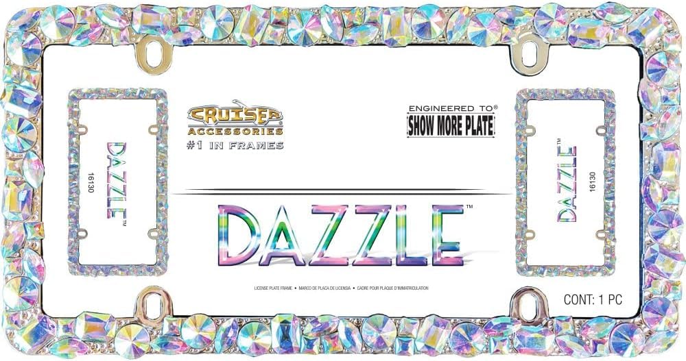 Cruiser Accessories Dazzle frame with iridescent stones for eye catching shine