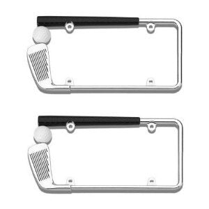 Cruiser Accessories golf license frame with chrome finish for 6x12 plates that fits front and rear