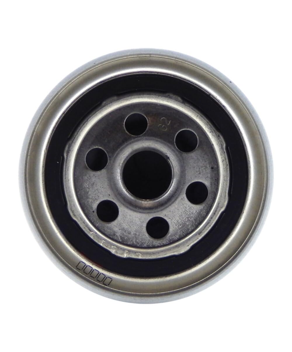 Crusader Marine R077001 oil filter, close-up, helps maintain engine performance during long voyages.