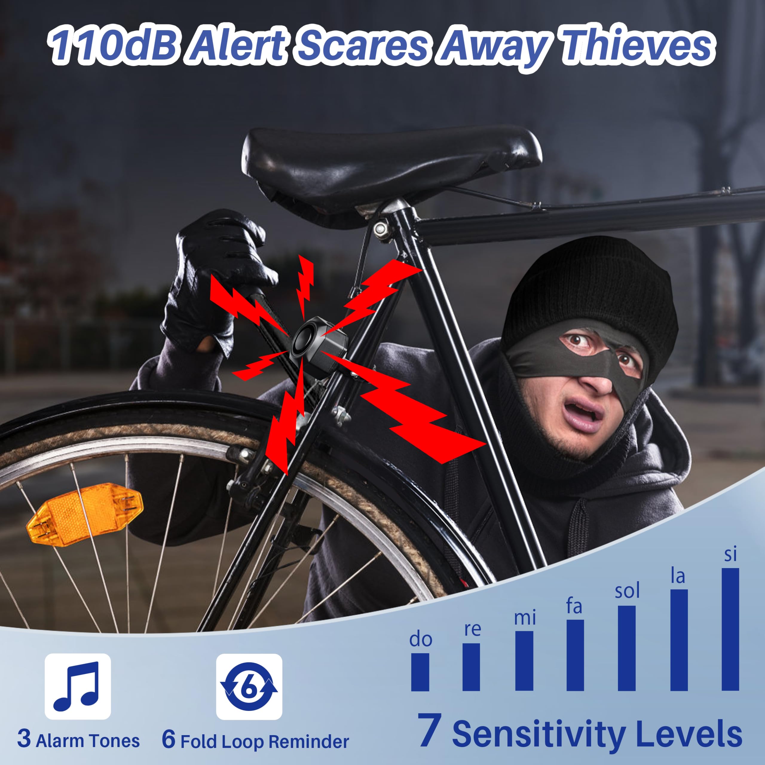 Cruxer Bike Alarm remote with long-range control for easy arming.