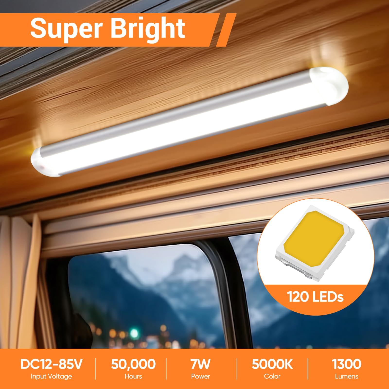 CT CAPETRONIX LED strip installed in RV interior for wide coverage
