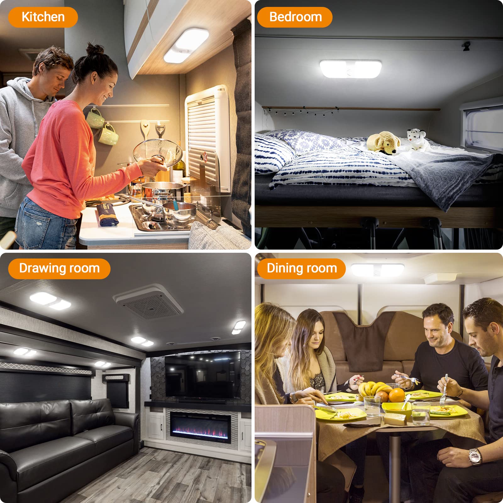 CT CAPETRONIX RV lights dimmable plate enables smooth brightness control.