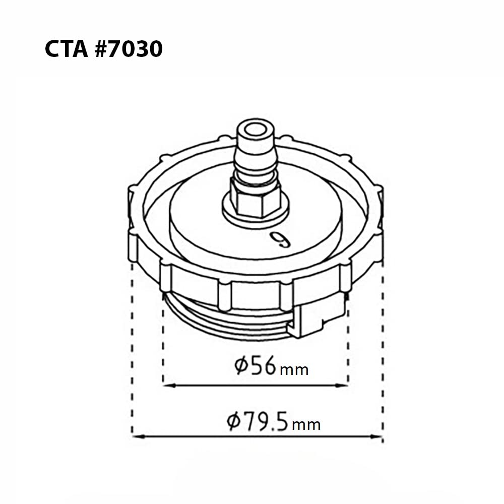 1/2 inch Nitto connection enables quick, reliable attachment to brake bleeder systems.