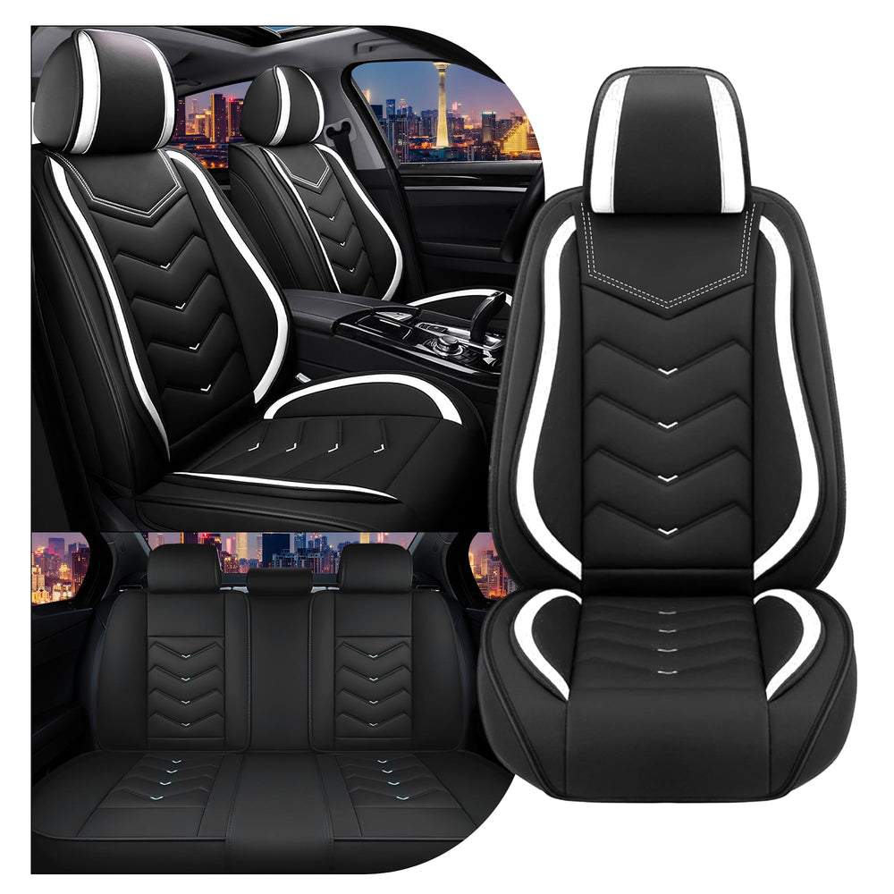 CTDS Civic seat cover front classic in black white protects against wear