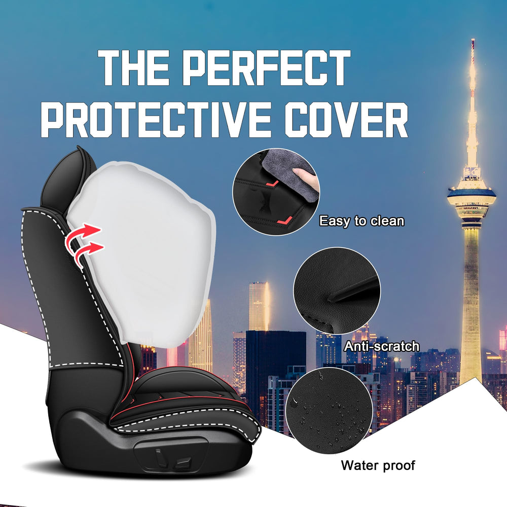 CTDS Civic front seat detail demonstrates breathable fabric and snug fit