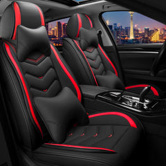 CTDS Civic seat cover front seats in black-red for cooler, protected driving.
