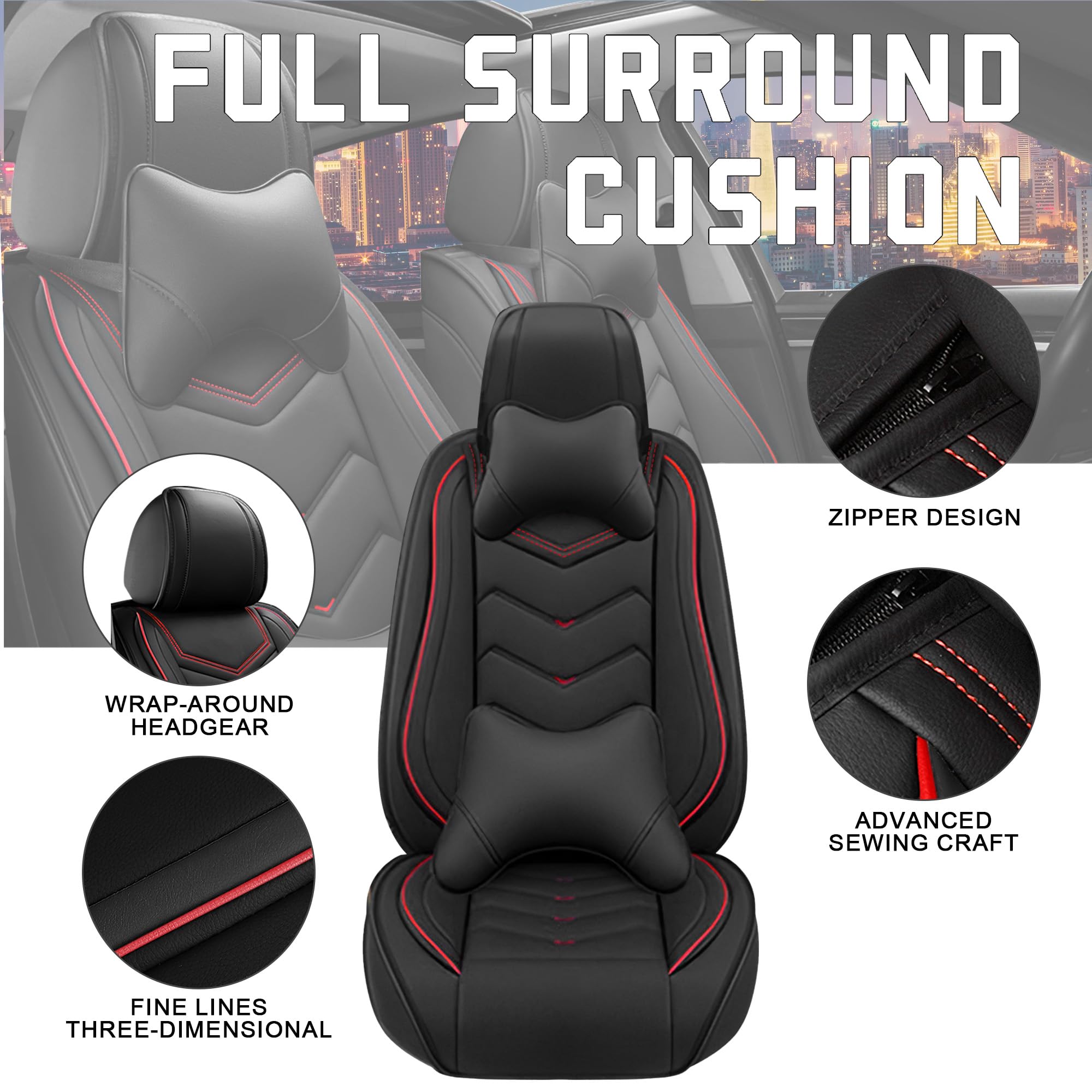 CTDS Honda Civic rear seat cover in black leather protects against spills