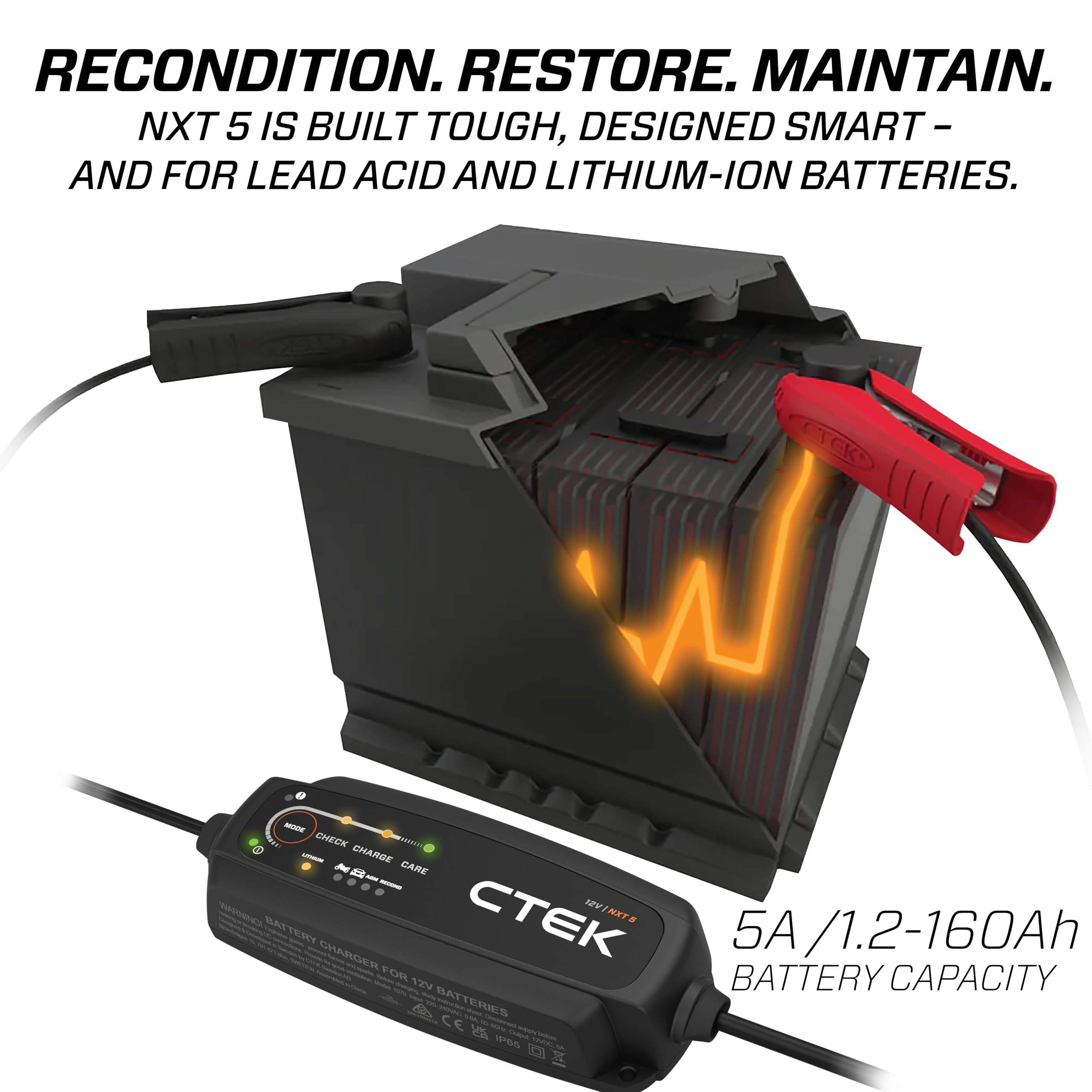 CTEK 40-658 NXT5 rugged IP65 housing for harsh environments.