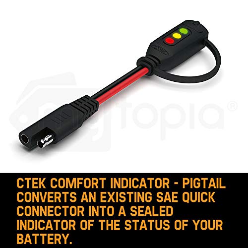 CTEK Comfort Indicator Pigtail with end cap protects connections during storage