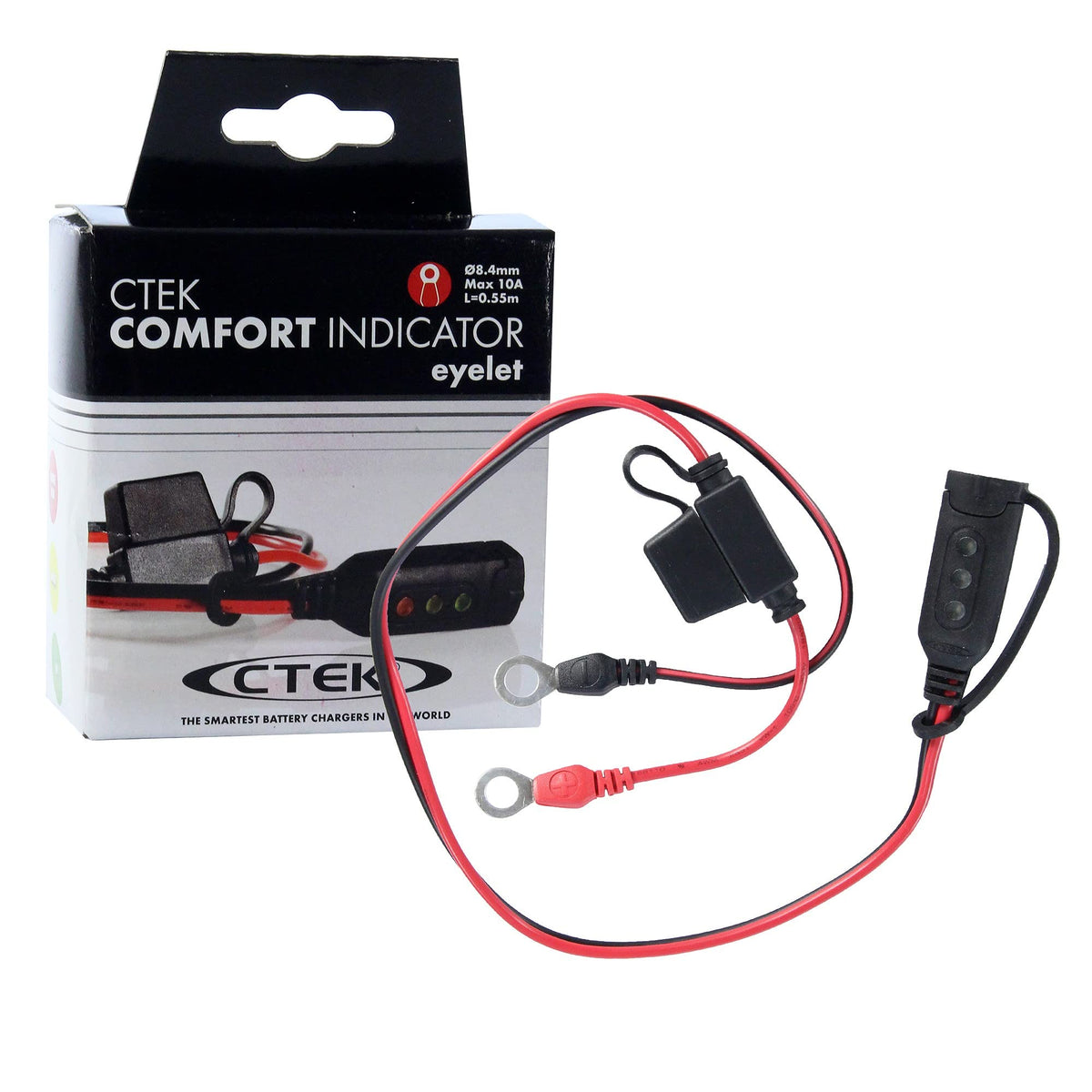 CTEK Indicator Eyelet M8 LED indicator shows battery charge status for quick checks.