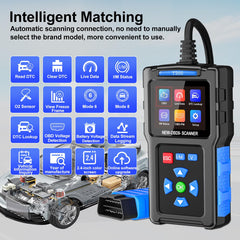 CTobd OBD2 Scanner 2.8-inch color screen delivering clear fault details