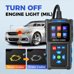 CTobd OBD2 Scanner diagnostic display showing engine fault code readings