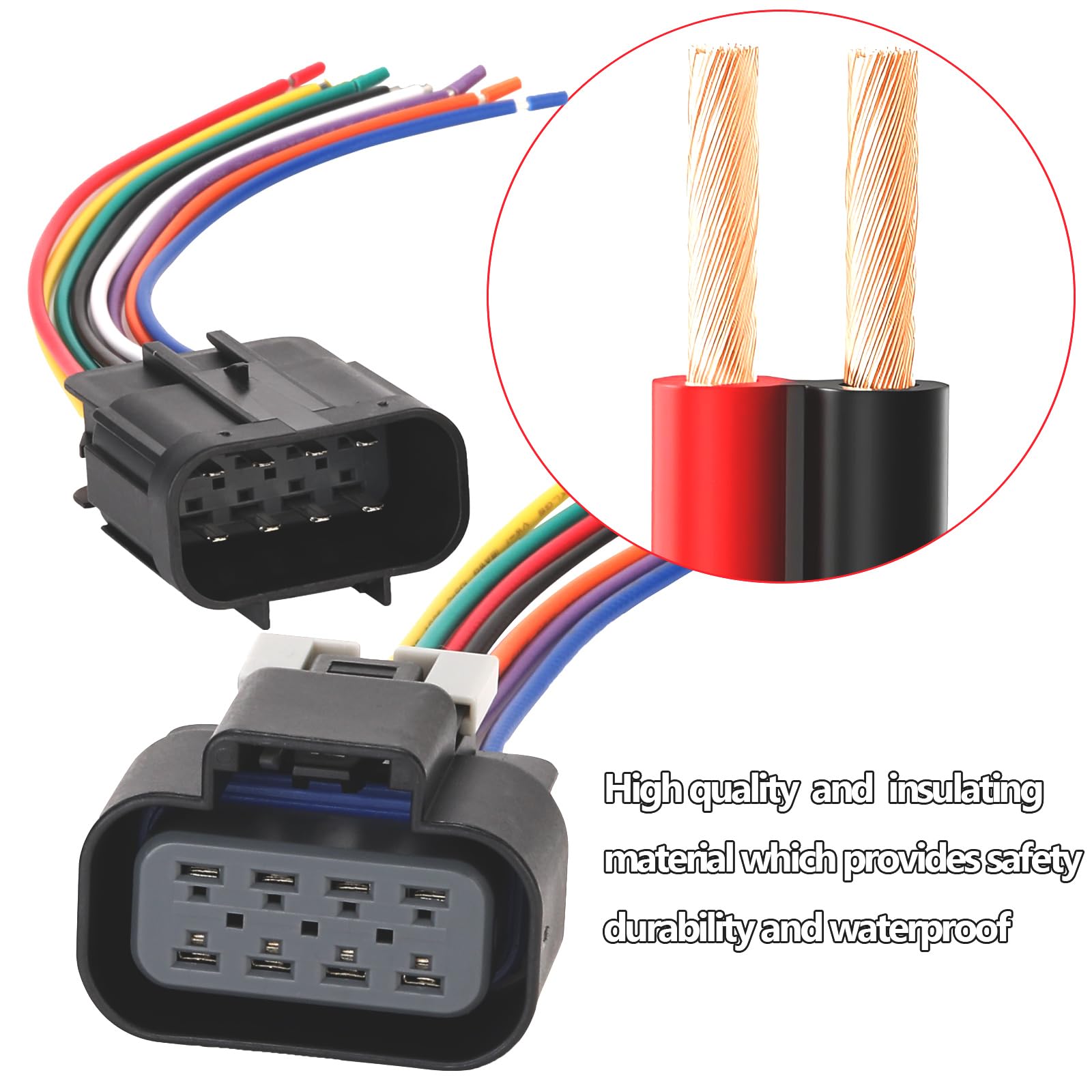 CTTMEOOB durable headlight harness minimizes wear and extends service life.
