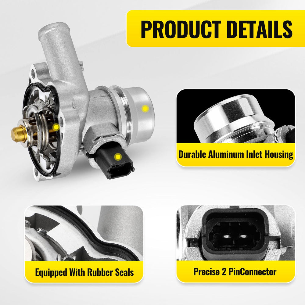 C-Tzu aluminium thermostat housing installed on Buick Encore illustrating easy installation.