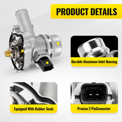 C-Tzu aluminium thermostat housing installed on Buick Encore illustrating easy installation.