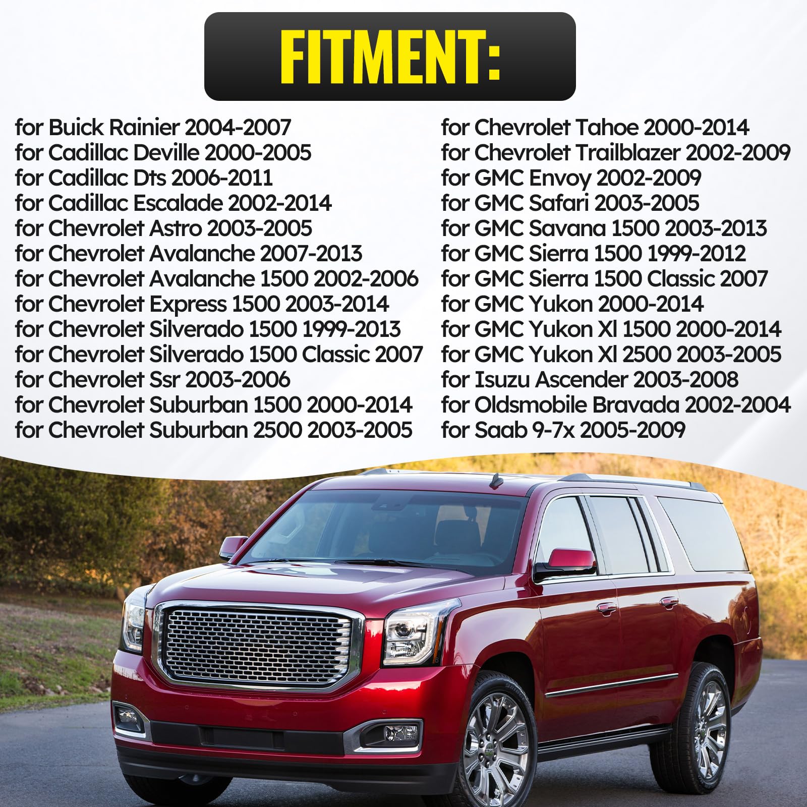 C-Tzu compatible models chart provides quick fit reference for SUVs and trucks.