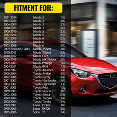 C-Tzu MAF sensor compatibility chart for Mazda, Toyota, Lexus, Scion vehicles.