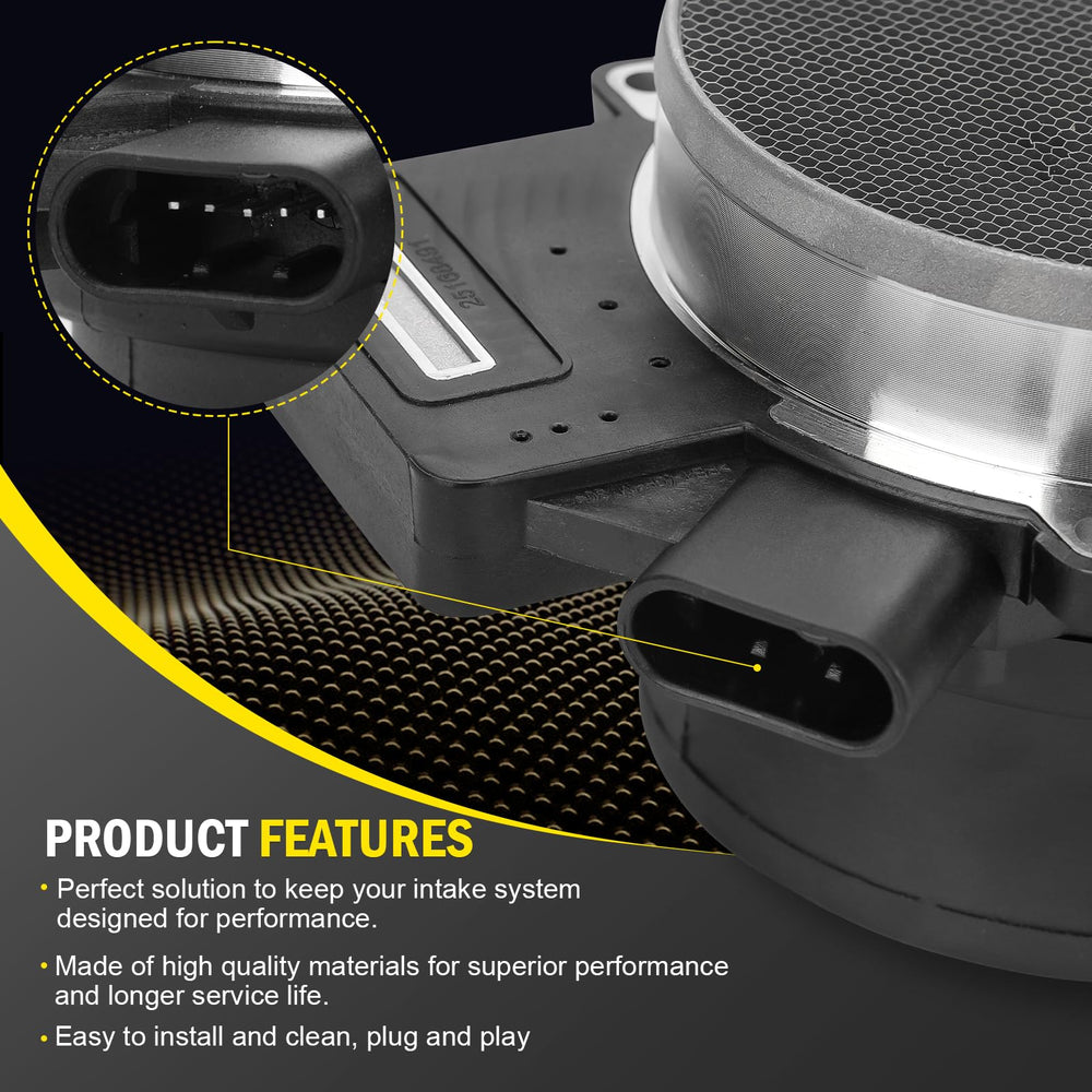 C-Tzu MAF sensor under-hood view for Isuzu Oldsmobile—robust construction.