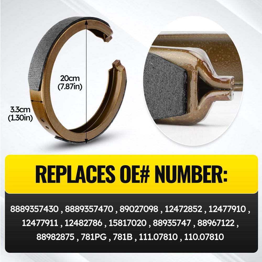 C-Tzu service-ready rear brake shoes suitable for SUVs and pickups.