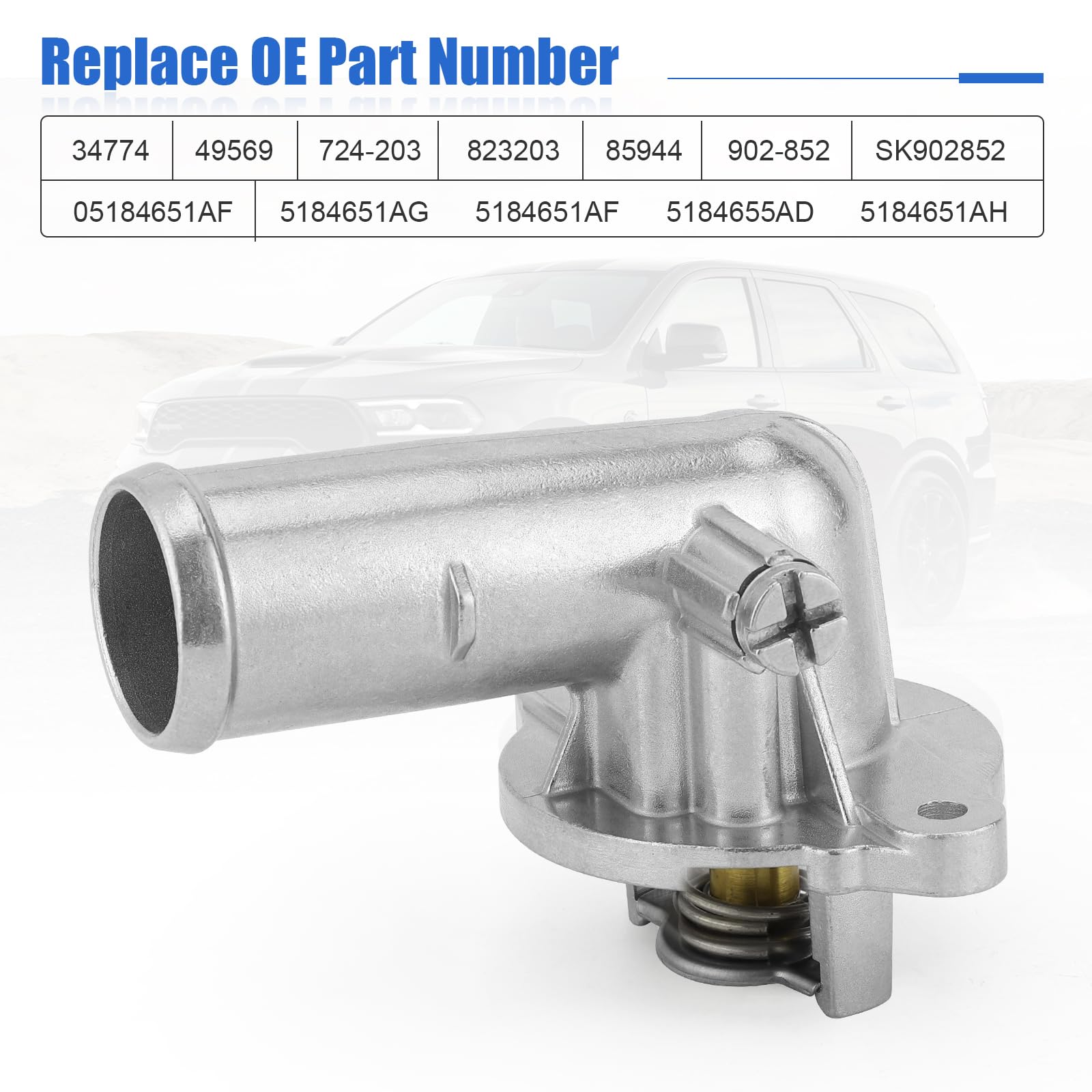 C-Tzu thermostat housing assembly for Dodge Durango, offering durable aluminum performance