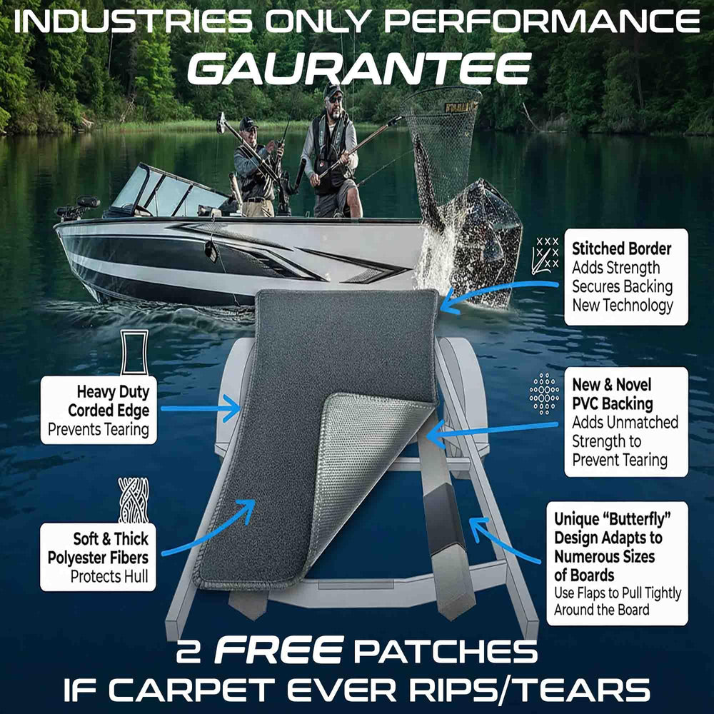 Cuda Powersports carpet with UV inhibitors resists sun exposure on trailers.