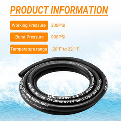 CULMKARI hose dimensions showing 3/8in ID and 17mm OD for accurate fit