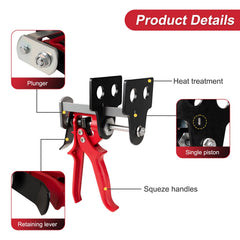 Cupbunny piston-compressor pad spreader in action simplifies pad assembly.