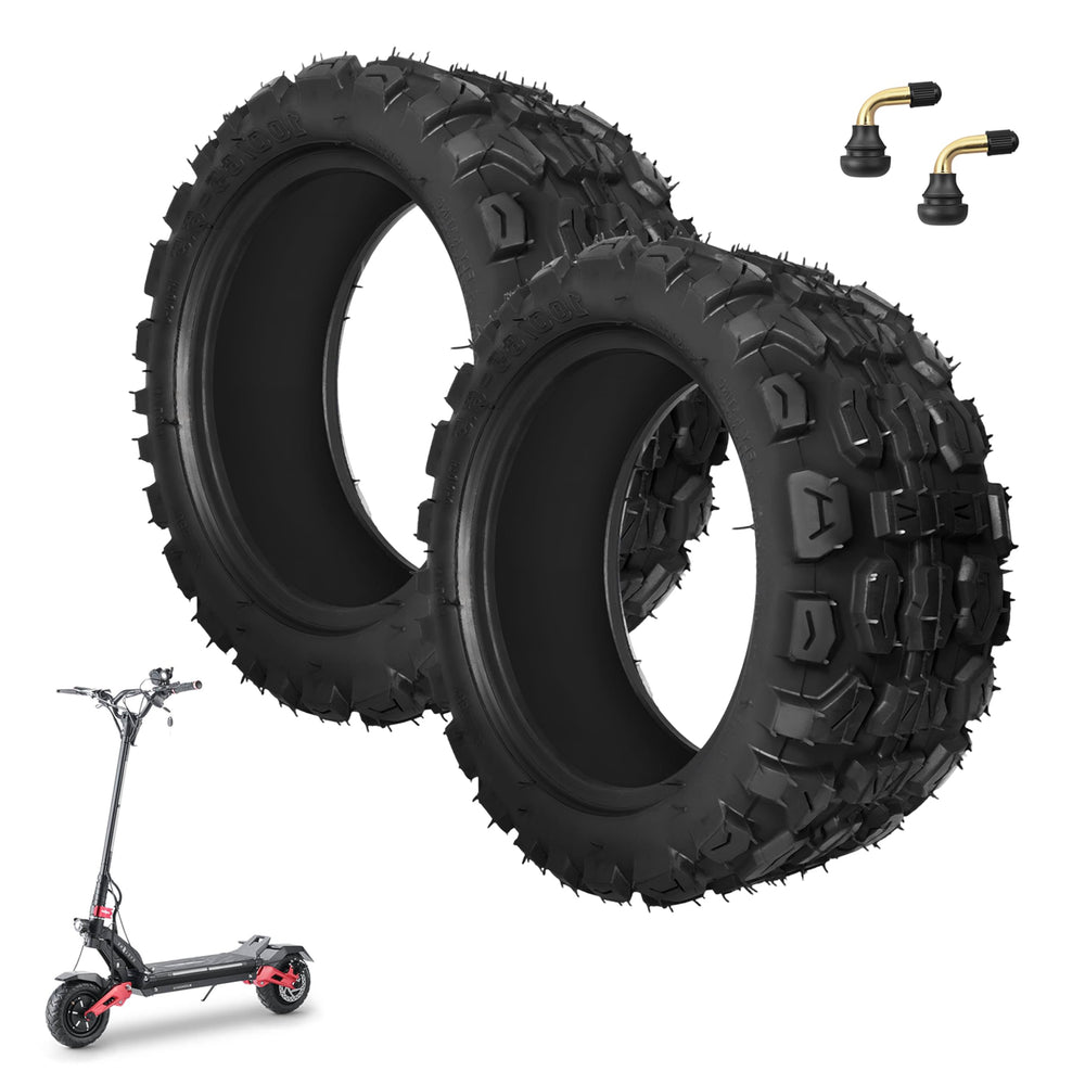 CuraceQ tubeless tire side view for rugged scooter riding.