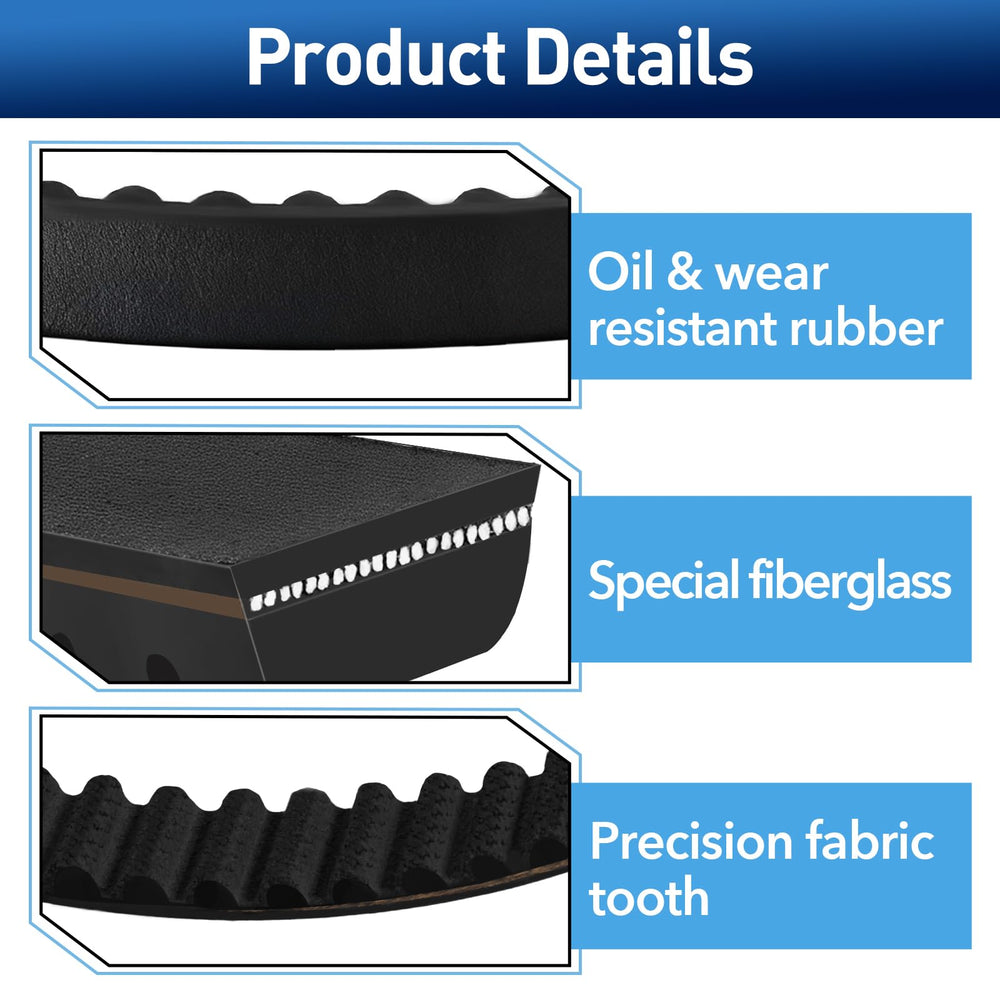 CuraceQ GT4 belt features precision gear teeth for improved traction and torque transfer.