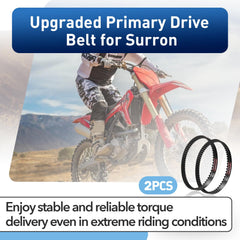 CuraceQ GT4 belt for Surron Light Bee X emphasizes a precise fit for reliable grip.