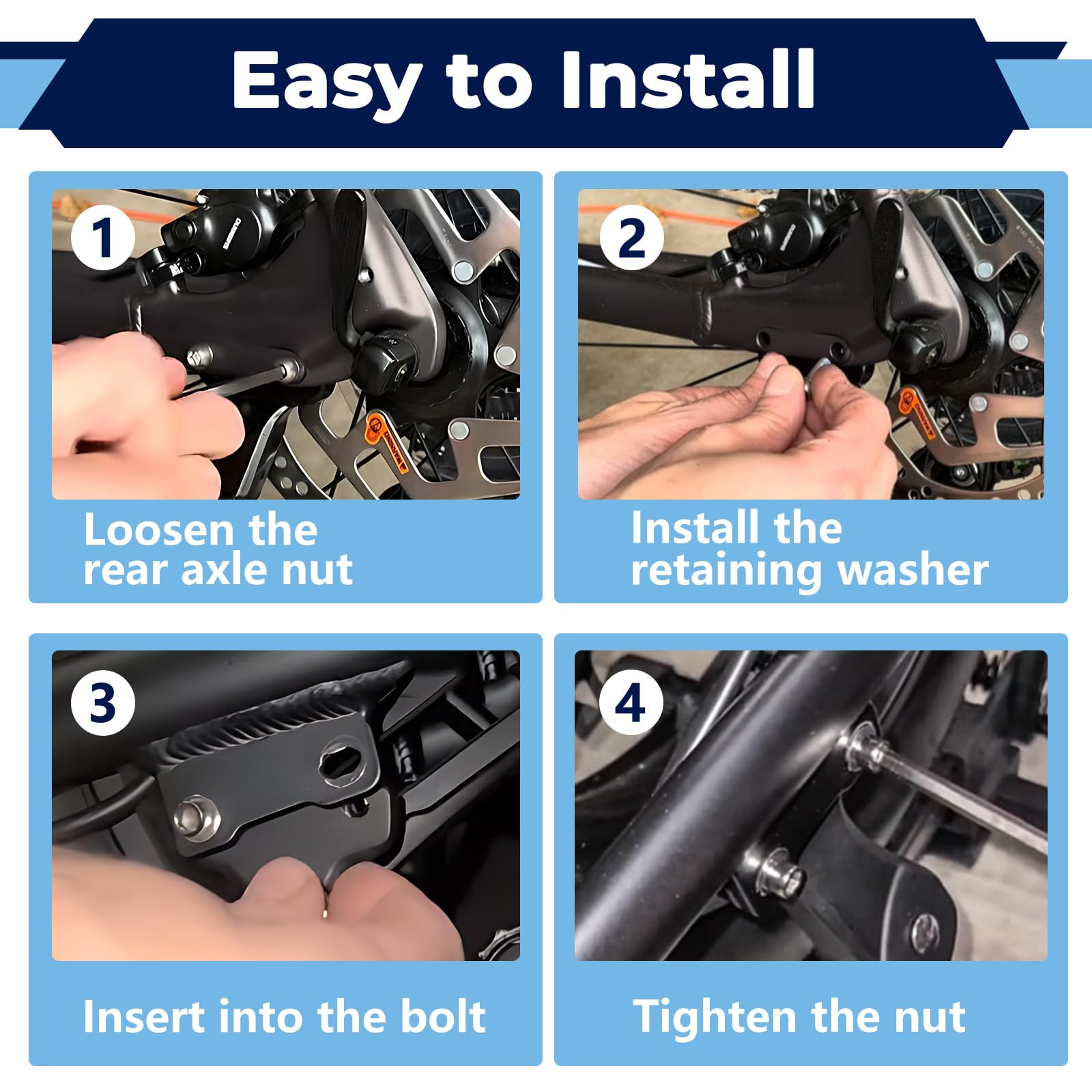 CuraceQ kickstand installation with included tools for easy setup.