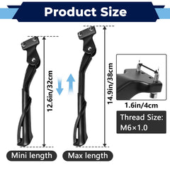 CuraceQ kickstand for Super 73 shows adjustable button for terrain adaptation.