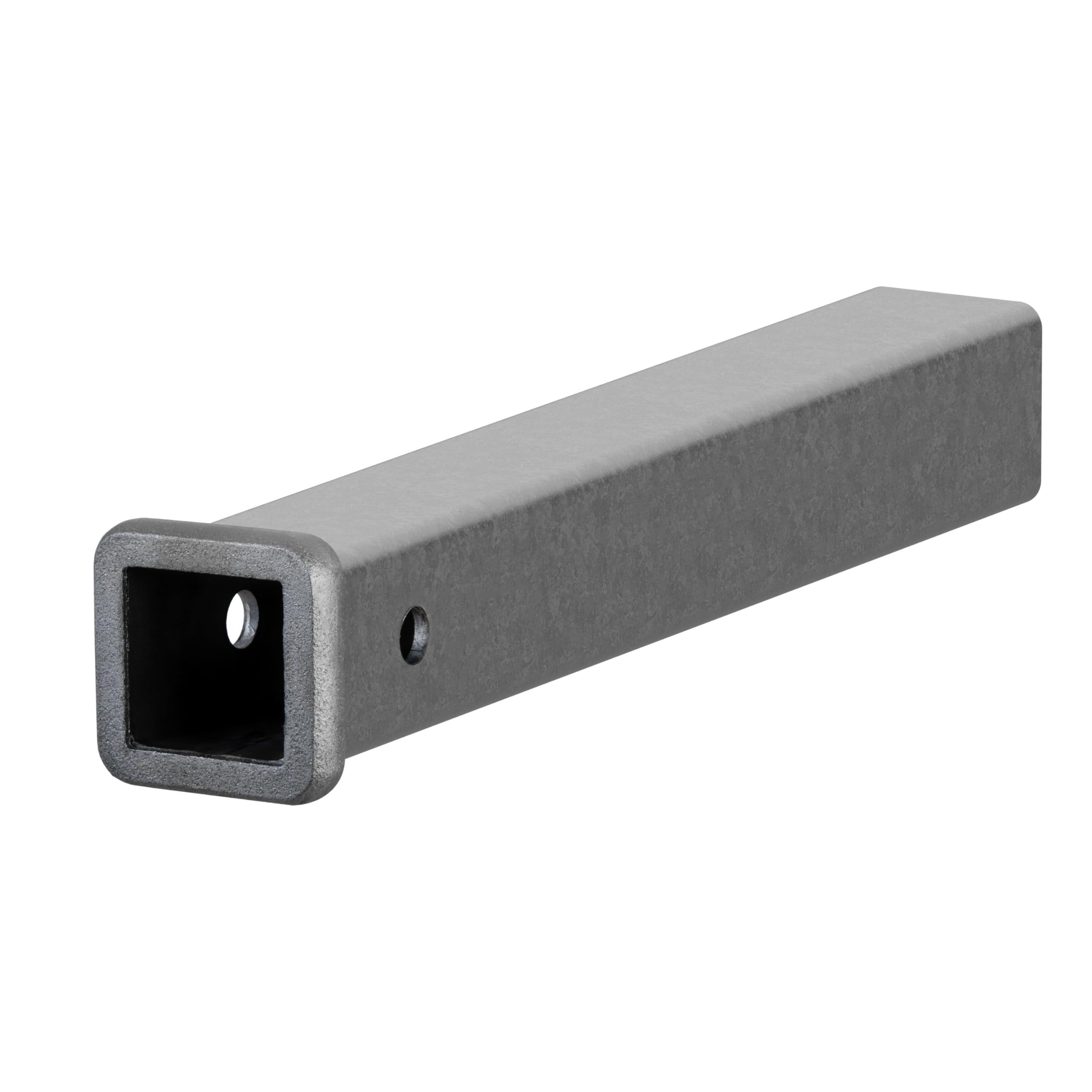 CURT 18-inch 2x2 receiver tube with raw finish ready for welding and fabrication.