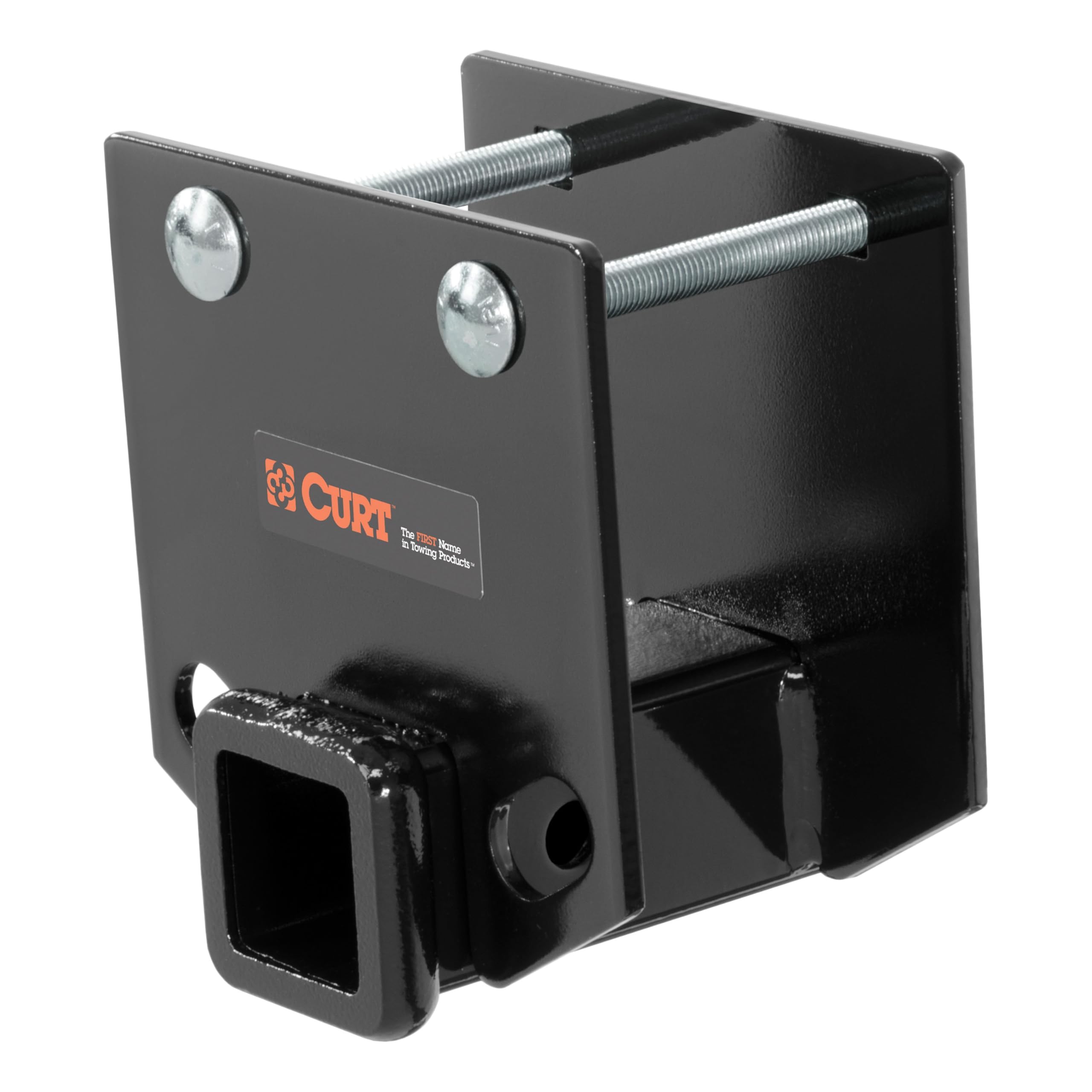 CURT 19100 bumper hitch mounted on RV bumper for extra cargo space