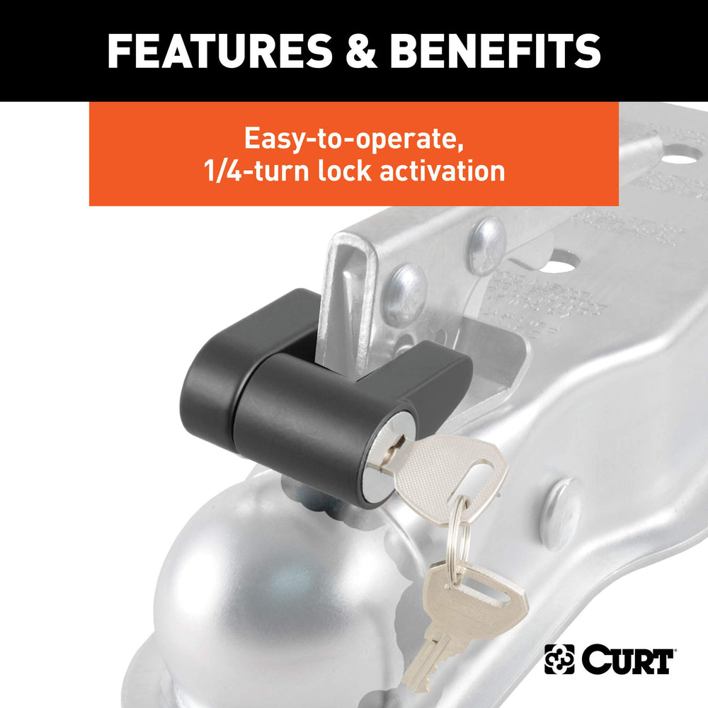 CURT 23521 weather-resistant black finish withstands outdoor use.