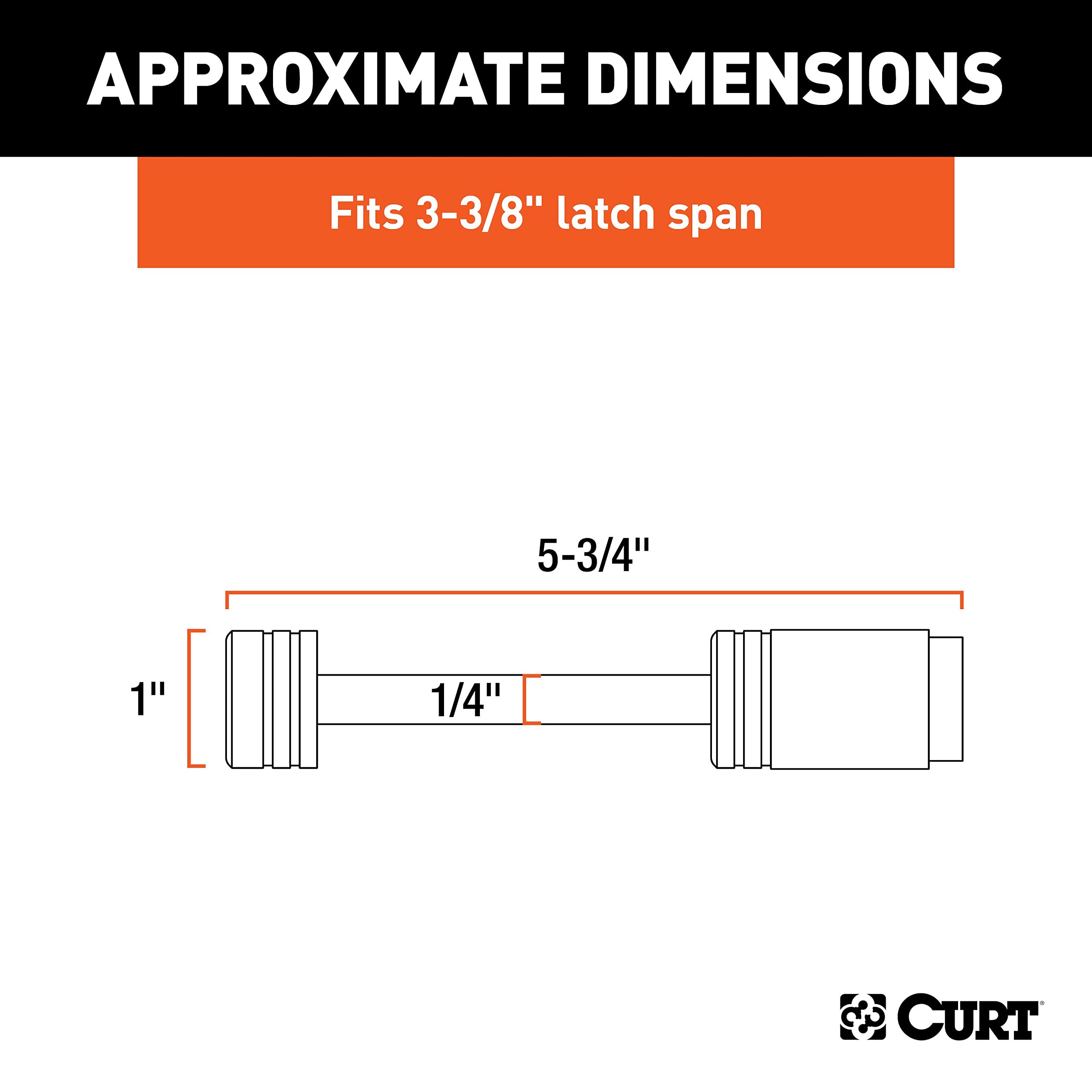 CURT 23523 chrome lock features a 1/4-turn operation for quick securing.
