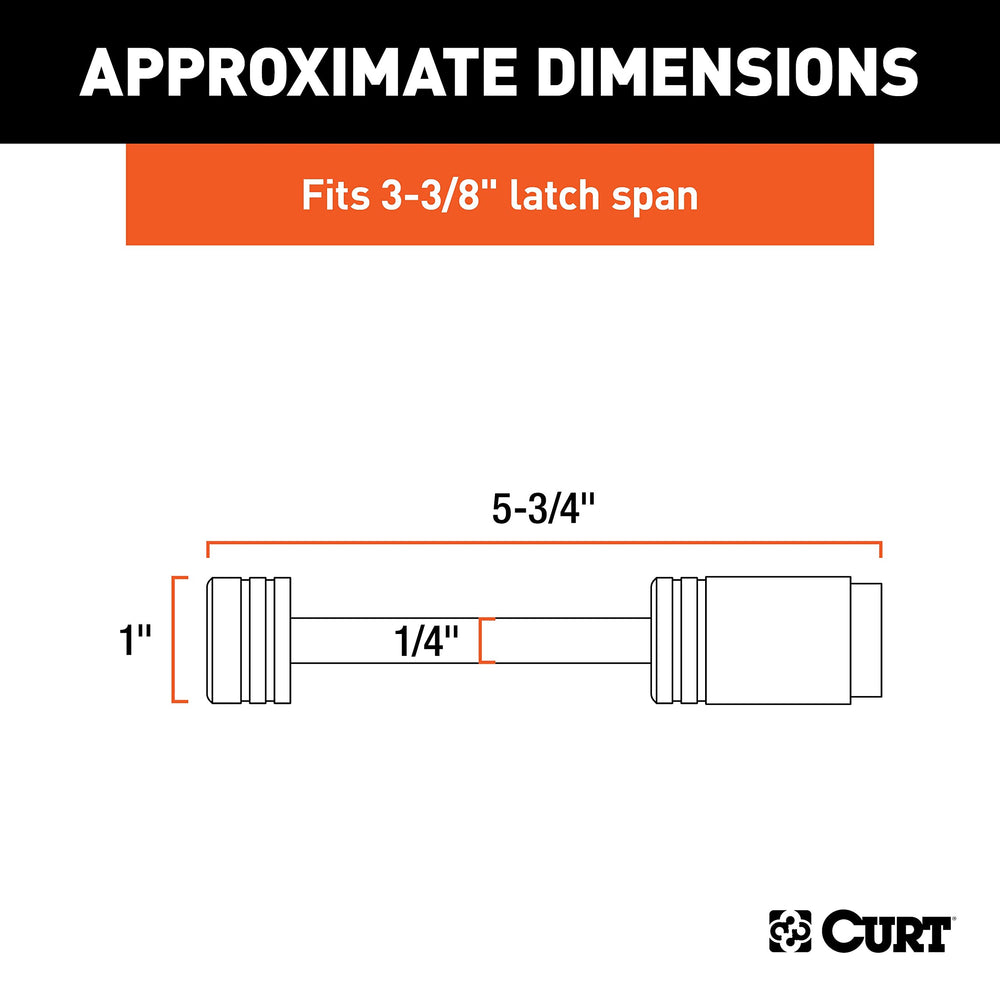 CURT 23523 chrome lock features a 1/4-turn operation for quick securing.