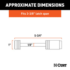 CURT 23523 chrome lock features a 1/4-turn operation for quick securing.
