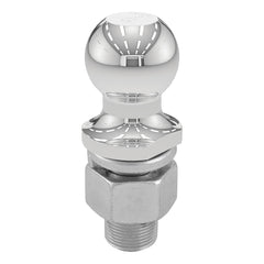 CURT 2in chrome trailer ball finish resists rust and scratches.