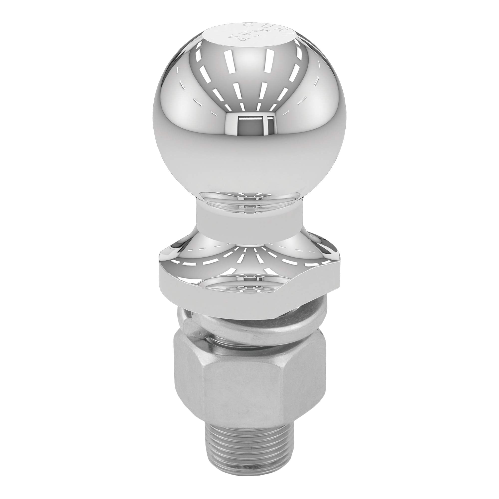 CURT 2in trailer ball with chrome finish and 7500 lb capacity for sturdy towing