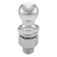 CURT 2-inch chrome trailer ball with rust-resistant finish for reliable towing.