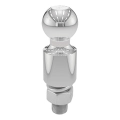 CURT 40034 chrome trailer ball with 2in rise shank for secure towing.