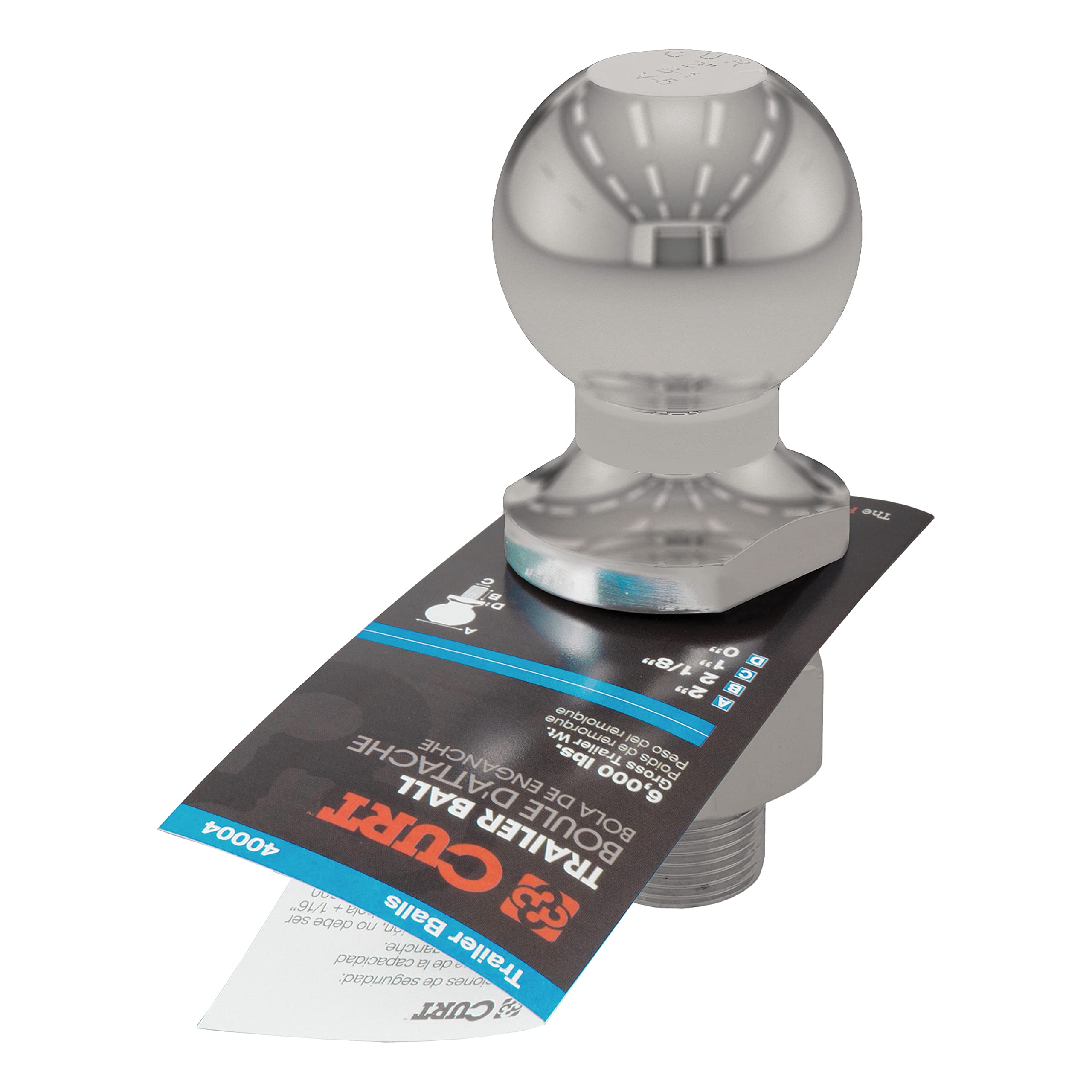 CURT 40053 stainless build resists rust and weather for long-lasting towing performance.