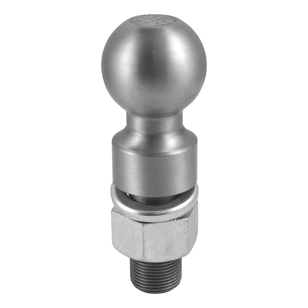 CURT 40086 raw steel trailer ball body for heavy towing durability.