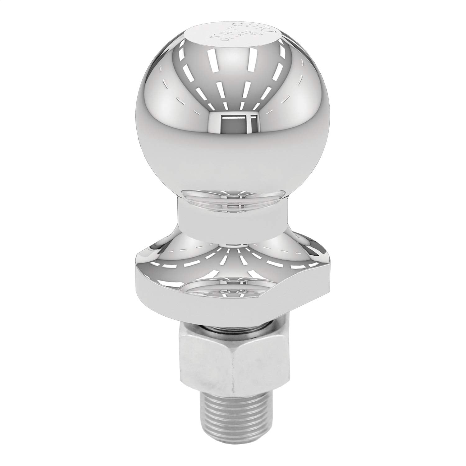 CURT 40095 chrome hitch ball ready for yard work and small trailer towing