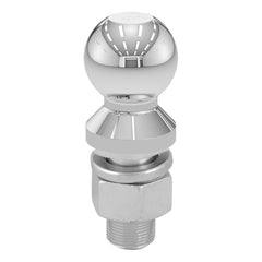 CURT 40109 chrome trailer ball and hardware illustrate secure installation and safe towing setup.
