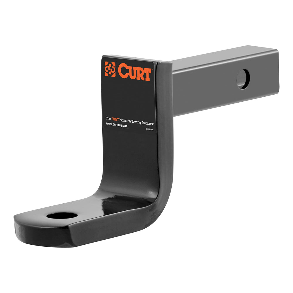 CURT 45027 shank fits 1-1/4 inch receiver for lightweight towing.
