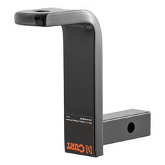 CURT 45028 6-inch drop shows level towing with the ball mount.